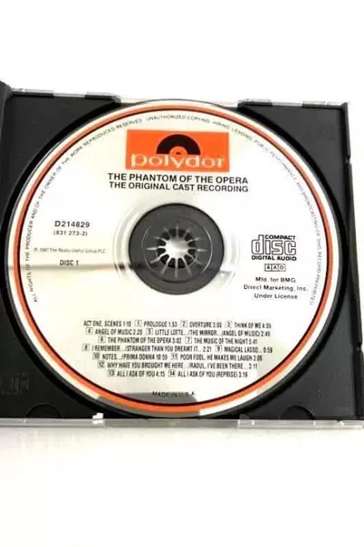 1987 Phantom of the Opera Soundtrack CD - Andrew Lloyd Webber - Good Condition