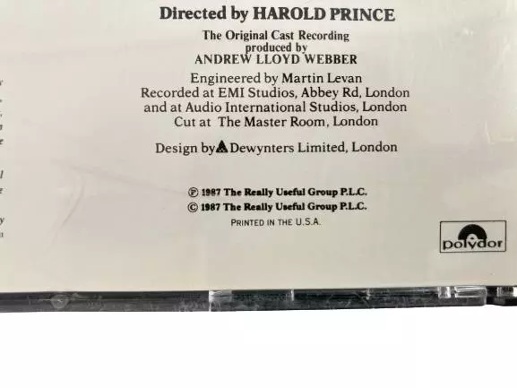 1987 Phantom of the Opera Soundtrack CD - Andrew Lloyd Webber - Good Condition