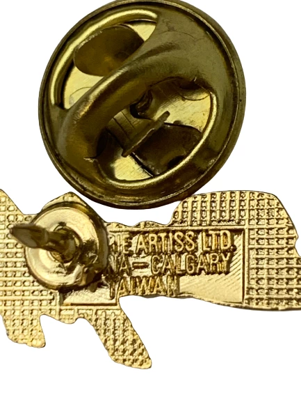 Body Moves Lapel Pin by The Artiss Ltd Black & Gold Pre-Owned