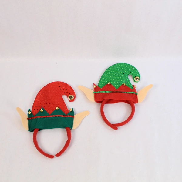 Lot of 3 Christmas Headbands - 2 Elf & 1 Reindeer Costume Accessories