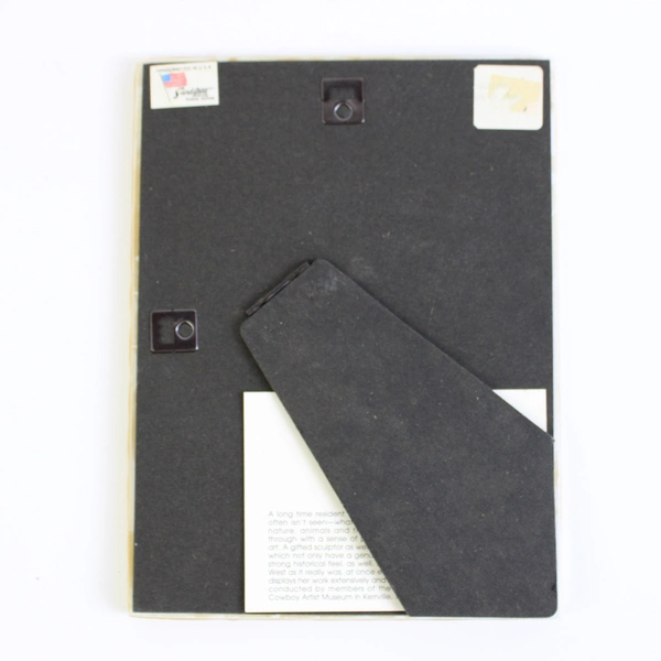 Marianne Caroselli Decor Ceramic Art Tile Freestanding Easel End of The Trail