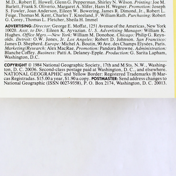 Vintage Lot of 5 National Geographic Magazines July Aug Sept Nov & Dec 1984