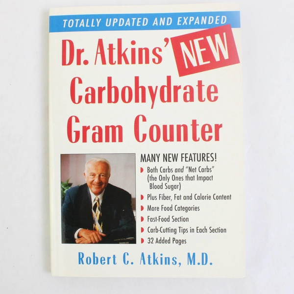 Dr Atkins' New Carbohydrate Gram Counter Robert C Atkins 2002 PB Updated