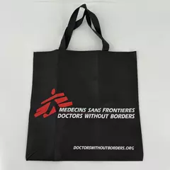 Doctors Without Borders Black Tote Shopping Bag Reusable Eco Friendly