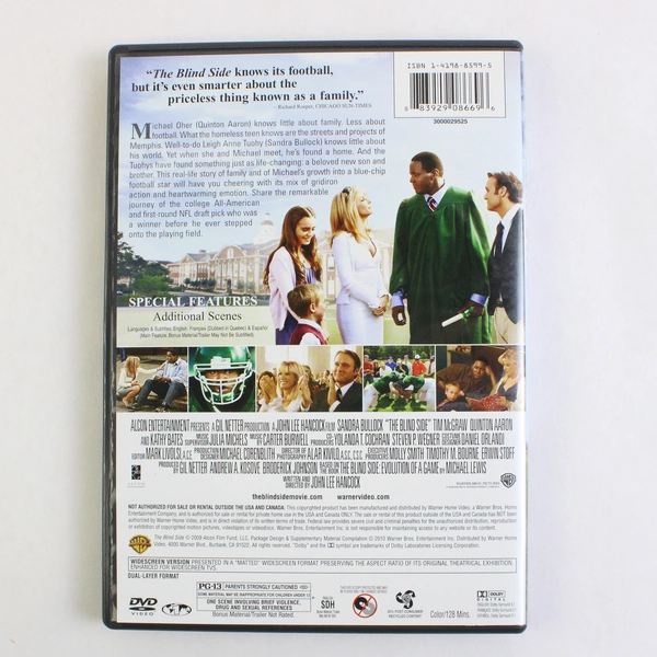 The Blind Side 2010 DVD Starring Sandra Bullock & Tim McGraw Warner Bros