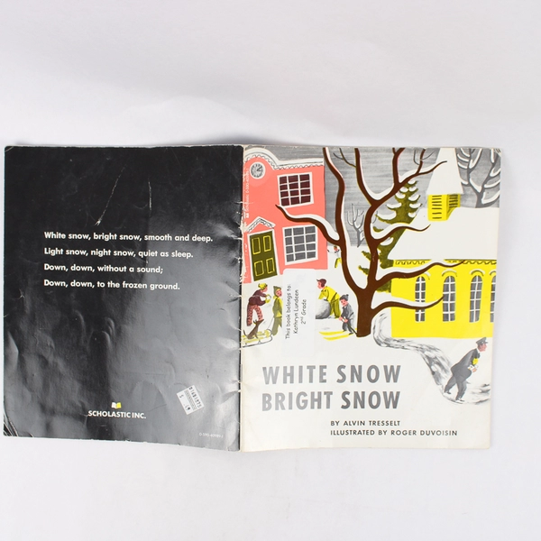 Vintage White Snow Bright Snow A 1988 Paperback by Alvin R. Tresselt 