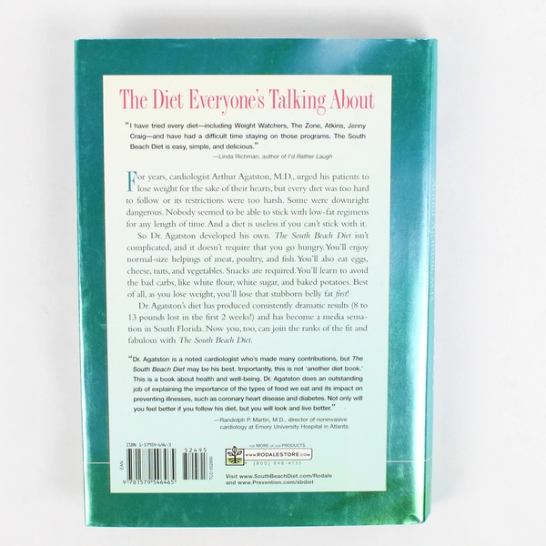 The South Beach Diet by Arthur Agatston 2003 HC DJ Fast & Healthy Weight Loss