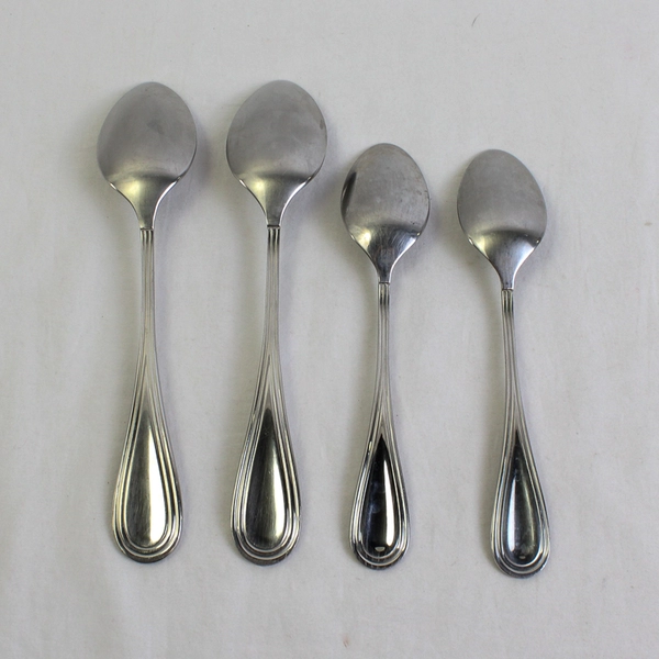Lot Of 4 Gourmet Settings GON23 (Stainless) Flatware 2 Soup Spoons 2 Teaspoons