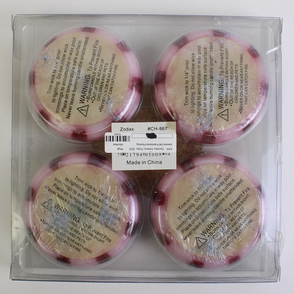 Zodax Old Fashioned Sweets Christmas Floating Candles Burgundy And Pink