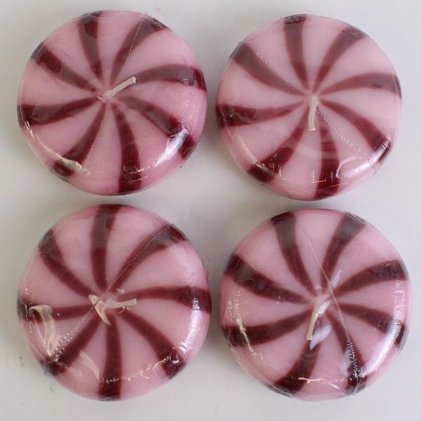 Zodax Old Fashioned Sweets Christmas Floating Candles Burgundy And Pink