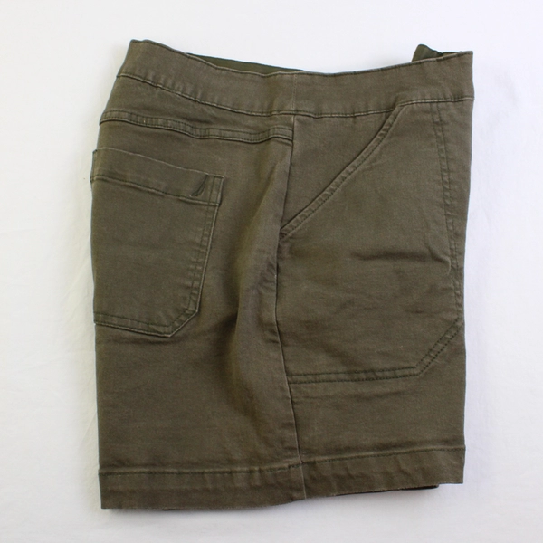 Nautica Jeans Women's Olive Green Stretch Waist Shorts Size Small