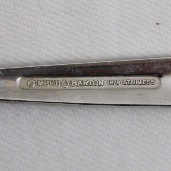 A Set of 4 Reed & Barton 18/8 Stainless Durham-Matte Oval Soup Spoons 7 Inches