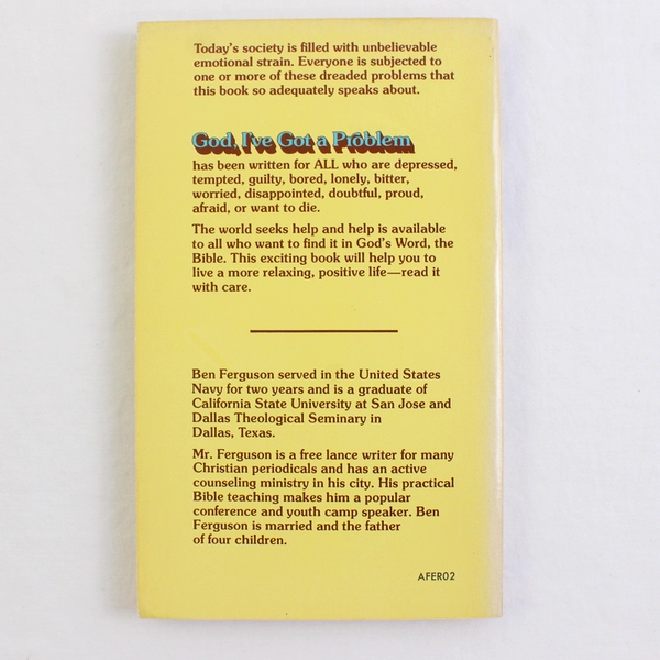 Vintage God I've Got a Problem by Ben Ferguson 1974 Paperback