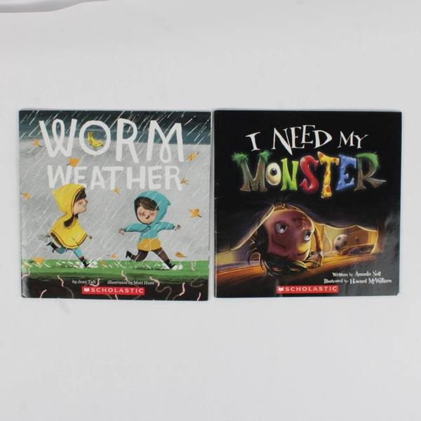 Lot of 2 Scholastic Books I Need My Monster & Worm Weather Paperback