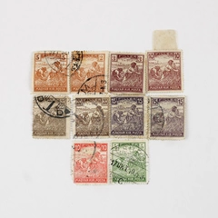 Lot Of 10 Hungary Magyar Kir Posta 2/3/5/10/15/20 Filler Harvester Stamps Used 