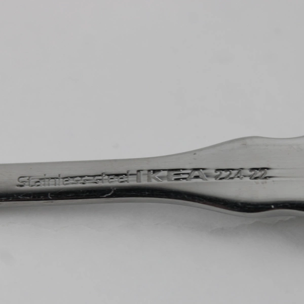 Lot of 3 Ikea Stainless Flatware Oval Shaped Soup Spoons Unknown Pattern HTF 