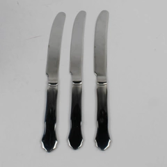 Lot of 3 Ikea Stainless Flatware Dinner Knives Unknown Pattern 9" Hard to Find 
