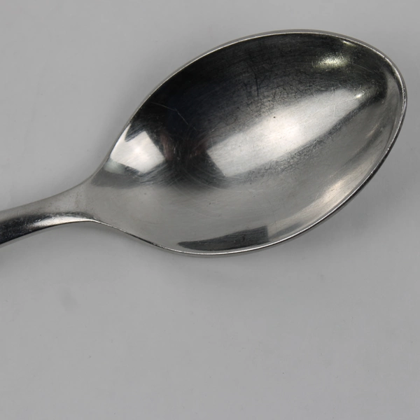 Lot of 5 Ikea 18/10 Stainless Solid Heavy Oval Soup Spoons Unknown Pattern 8"