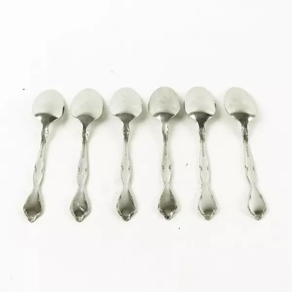 Lot of 6 Oneida Silver Lakewood-Tuxedo Pattern Stainless Teaspoons 6" Good