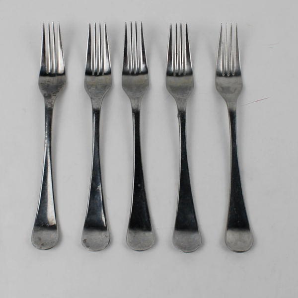 Lot Of 5 Gourmet Settings GS Flow (Stainless) Flatware Dinner Forks 8.5" Long
