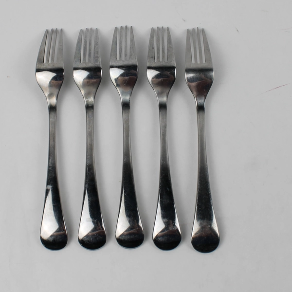 Lot Of 5 Gourmet Settings GS Flow (Stainless) Flatware Dinner Forks 8.5" Long