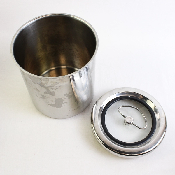 Lot Of 4 Kirkland Signature Stainless Steel Kitchen Canisters W/ Lids 4 Sizes