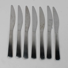 Lot Of 7 Gourmet Settings Park-Carry On (Stainless) Flatware Dinner Knives 9.75"