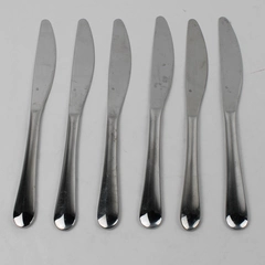 Lot Of 6 Gourmet Settings Ginger (Stainless) Flatware Dinner Knives 9.5" Long