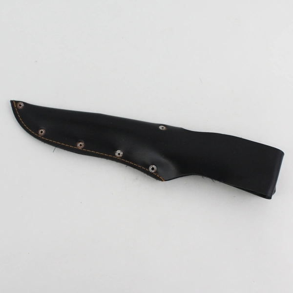 Cobra Full Tang Wood Handle Stainless Steel Clip Point Hunting Knife W/ Sheath