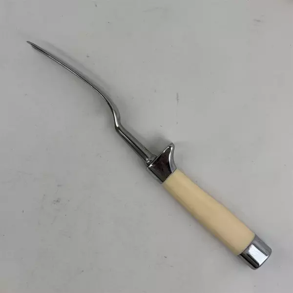 Vtg Briddell 3-Piece Carvel Hall Carving Knife Set Acrylic Handles Plastic Case