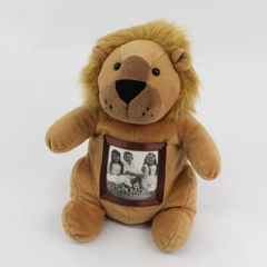 Vintage New View Picture Pals Beanbag Plush Lion W/ 3x3  Photo Picture Frame 10"