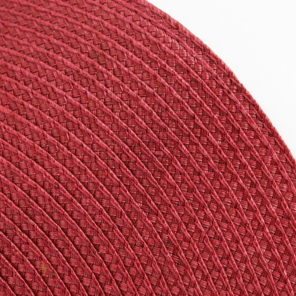 Set of 4 Burgundy Round  Woven  Table Placemats 15 Inches 