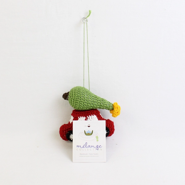 Hand Crocheted Christmas Hanging Ornament Chenille, Melange Collection New w/Tag