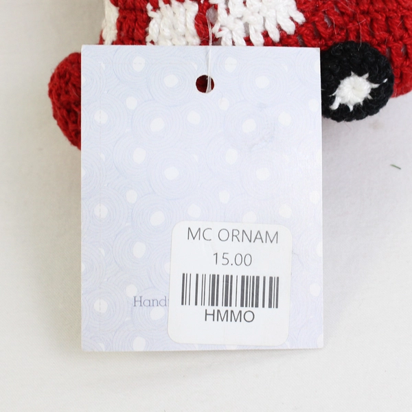 Hand Crocheted Christmas Hanging Ornament Chenille, Melange Collection New w/Tag