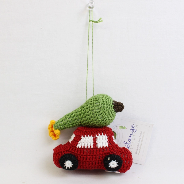 Hand Crocheted Christmas Hanging Ornament Chenille, Melange Collection New w/Tag