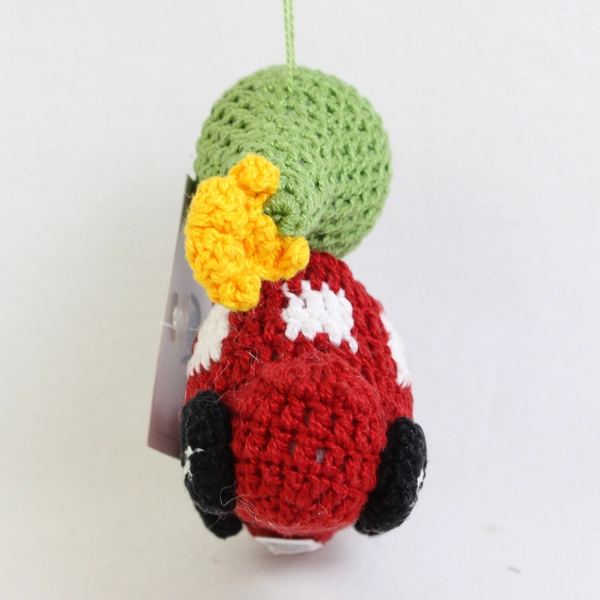 Hand Crocheted Christmas Hanging Ornament Chenille, Melange Collection New w/Tag