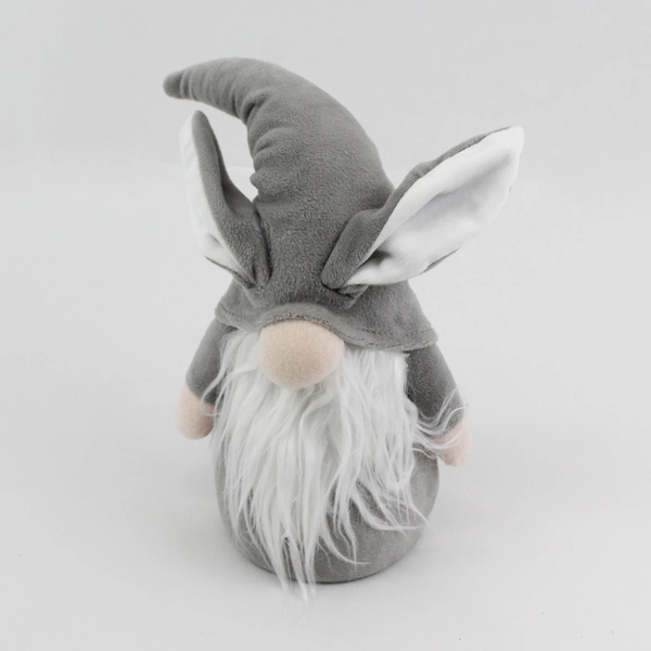 Tway Gray Light Up Easter Bunny Gnome Plush 12"