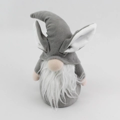 Tway Gray Light Up Easter Bunny Gnome Plush 12"