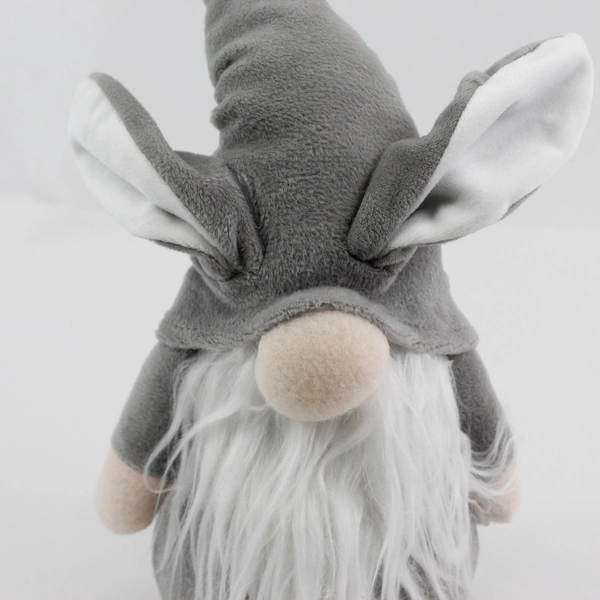 Tway Gray Light Up Easter Bunny Gnome Plush 12"