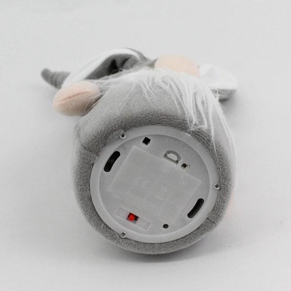 Tway Gray Light Up Easter Bunny Gnome Plush 12"