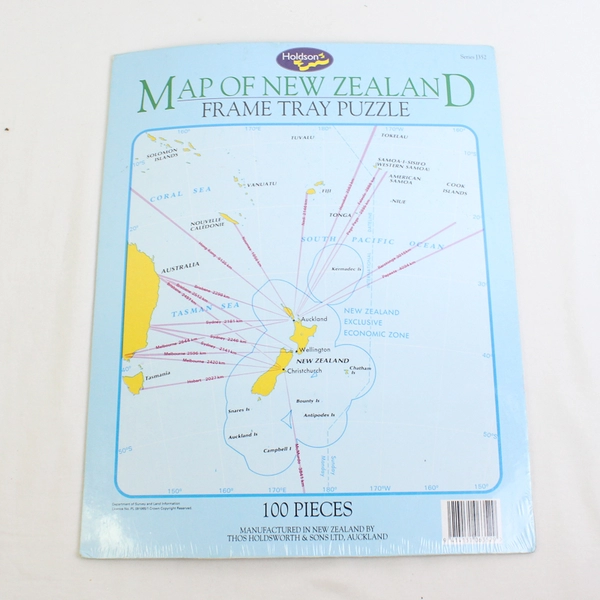 Holdson Map of New Zealand 100-Pc Jigsaw Puzzle Series J352 Geography