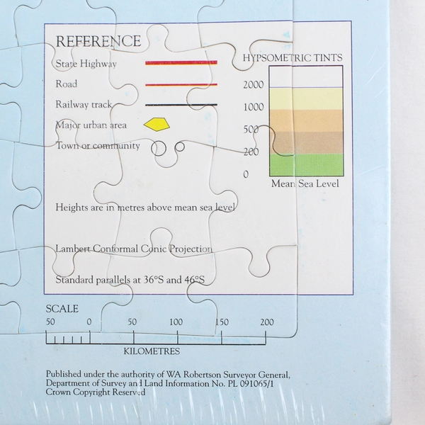 Holdson Map of New Zealand 100-Pc Jigsaw Puzzle Series J352 Geography