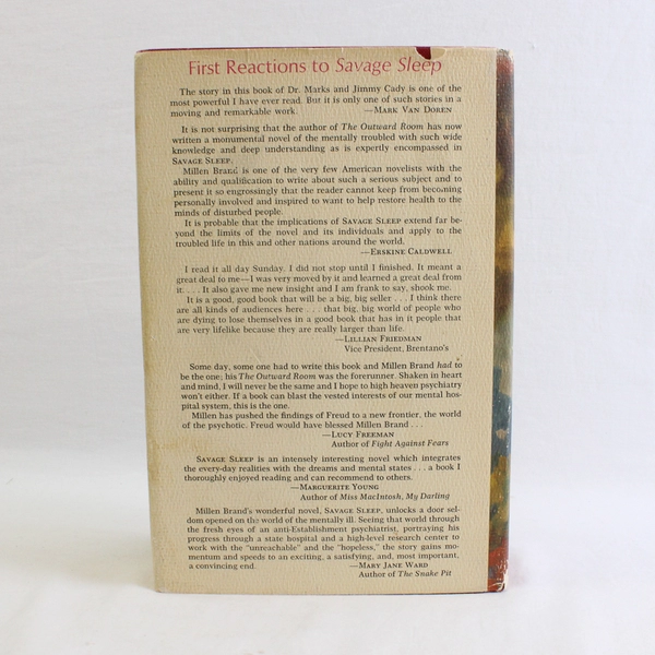 Vintage Savage Sleep by Millen Brand 1968 Hardcover DJ Book Club Edition