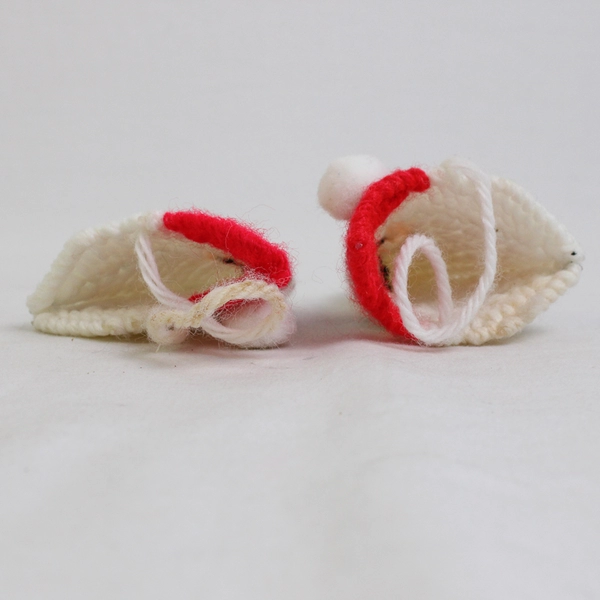 Lot of 5 Vintage Handmade Needlepoint Hanging Christmas Ornaments