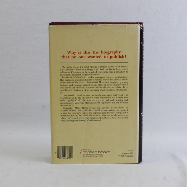 Vintage 1984 The Secret Life Of Hannah Whitall Smith by Marie Henry 1984 HC DJ