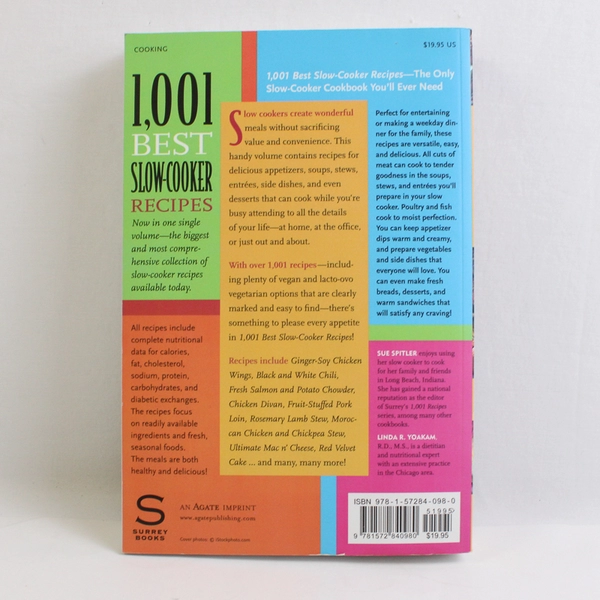 1,001 Best Slow-Cooker Recipes Linda R. Yoakam and Sue Spitler 2008 PB