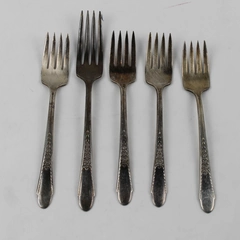Lot Of 5 WM Rodgers IS Flatware 1 Dinner Fork 4 Salad