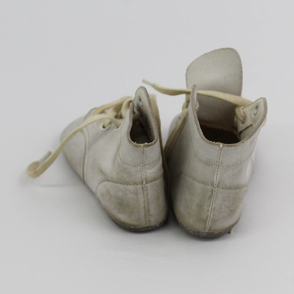 Vintage 1950's Mrs. Days Ideal Baby Shoes White Soft Leather W/Laces  Size 3.5