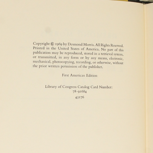 The Human Zoo by Desmond Morris 1969 Hardcover Dust Jacket 1st American Edition