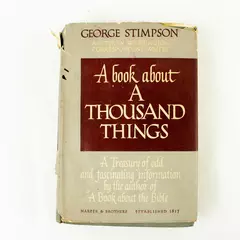A Book About a Thousand Things by George Stimpson 1946 Hardcover DJ